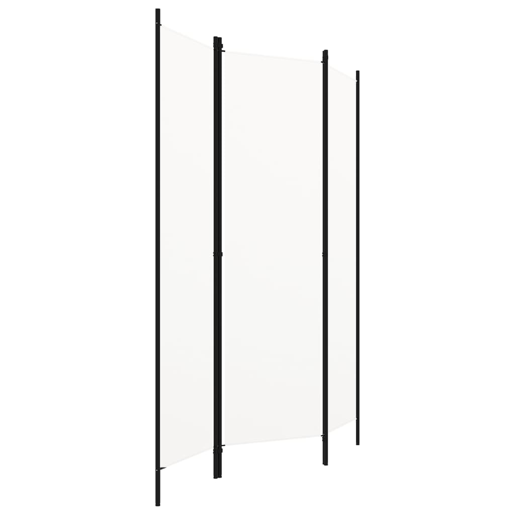 vidaXL Sobna pregrada s 3 panela krem-bijela 150 x 180 cm