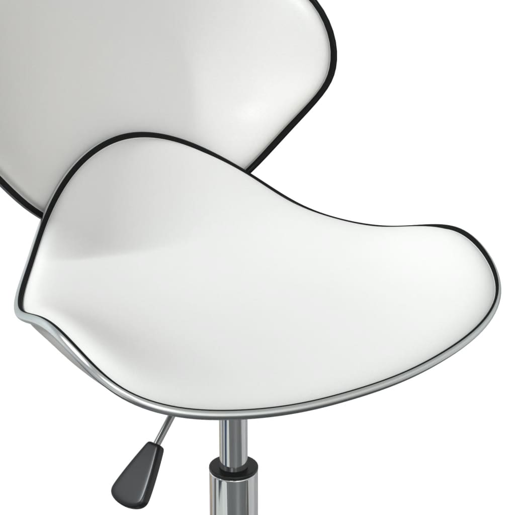 vidaXL Okretne blagovaonske stolice od umjetne kože 6 kom bijele