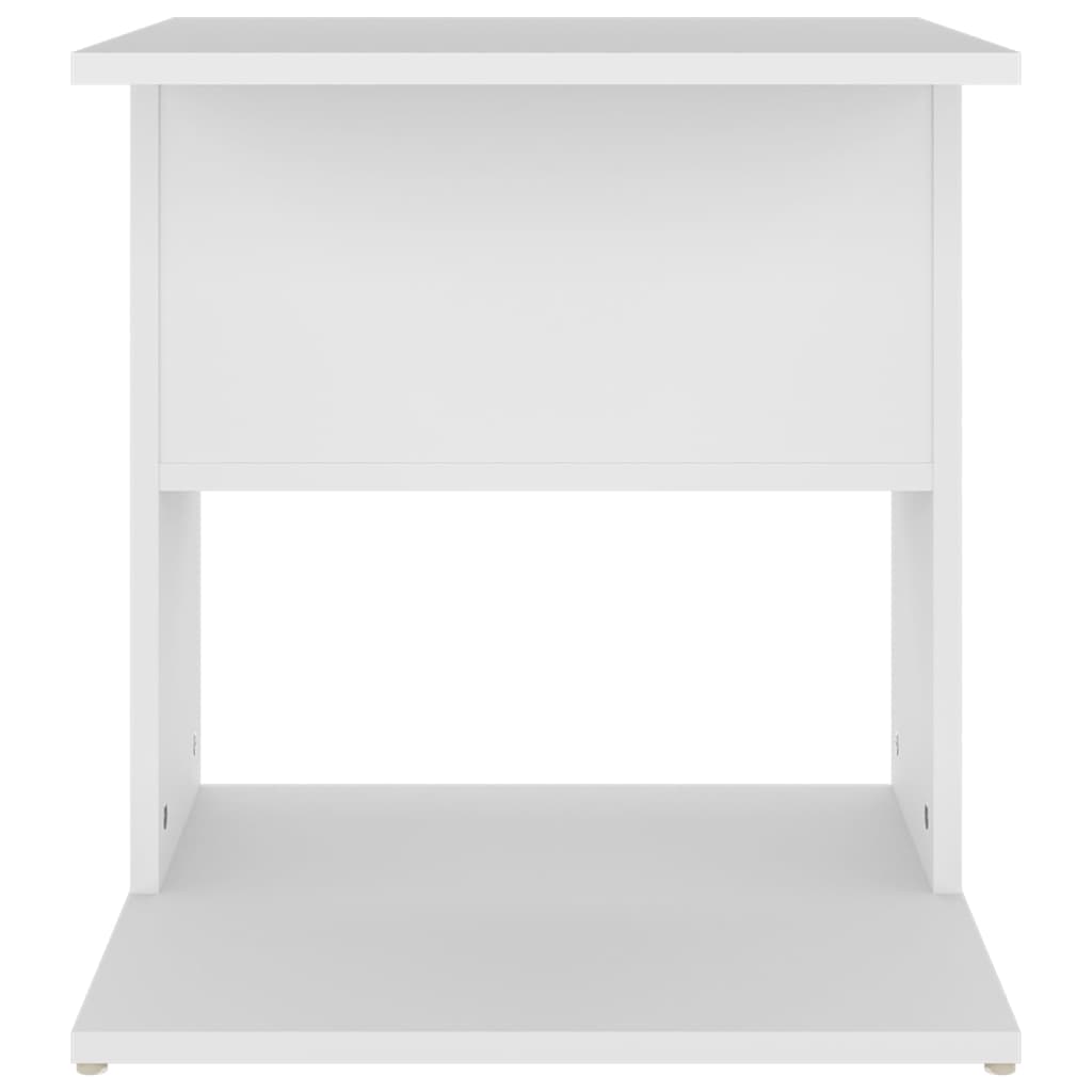 vidaXL Bočni stolić bijeli 45 x 45 x 48 cm od iverice