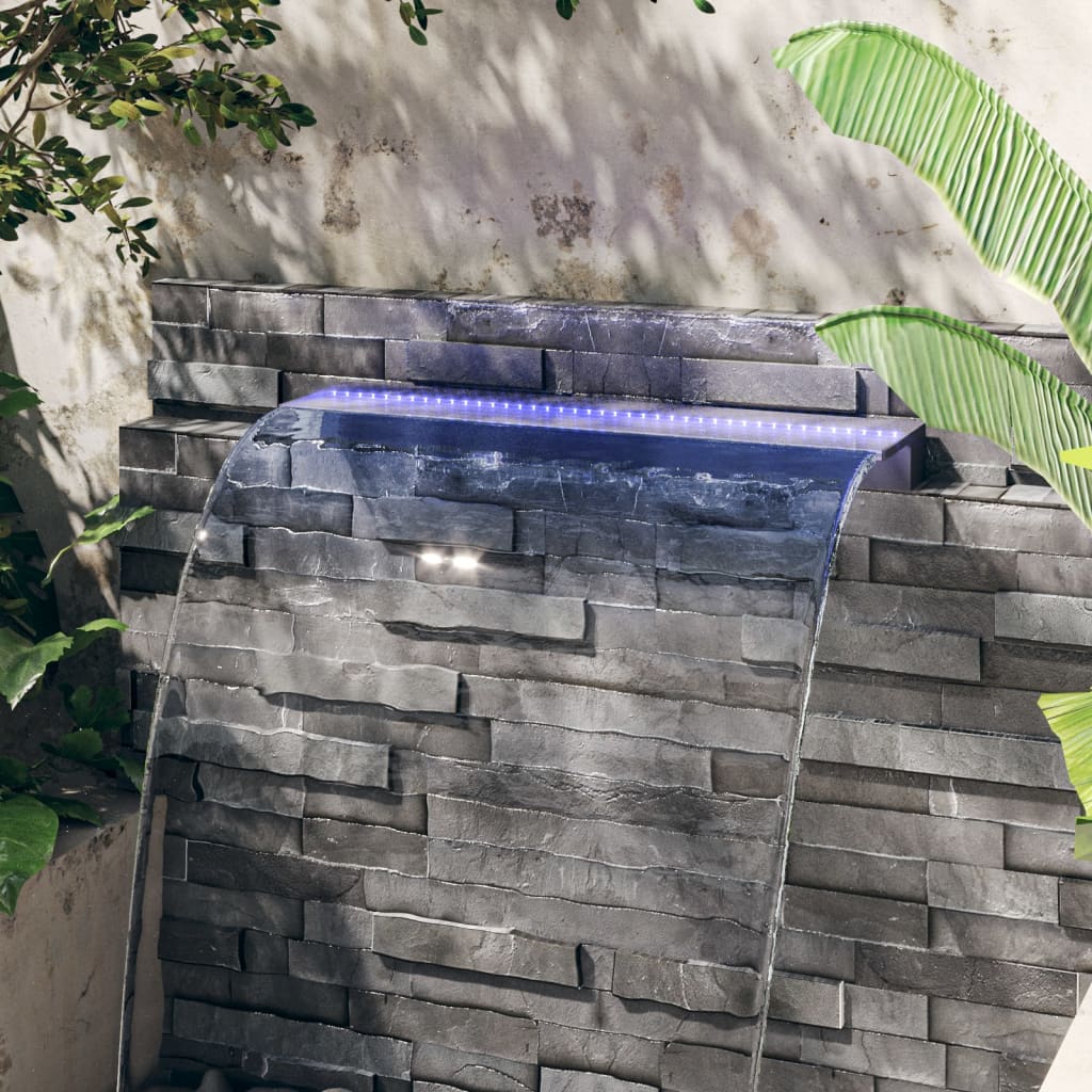 vidaXL Prelijevajući vodopad s RGB LED svjetlima akrilni 108 cm