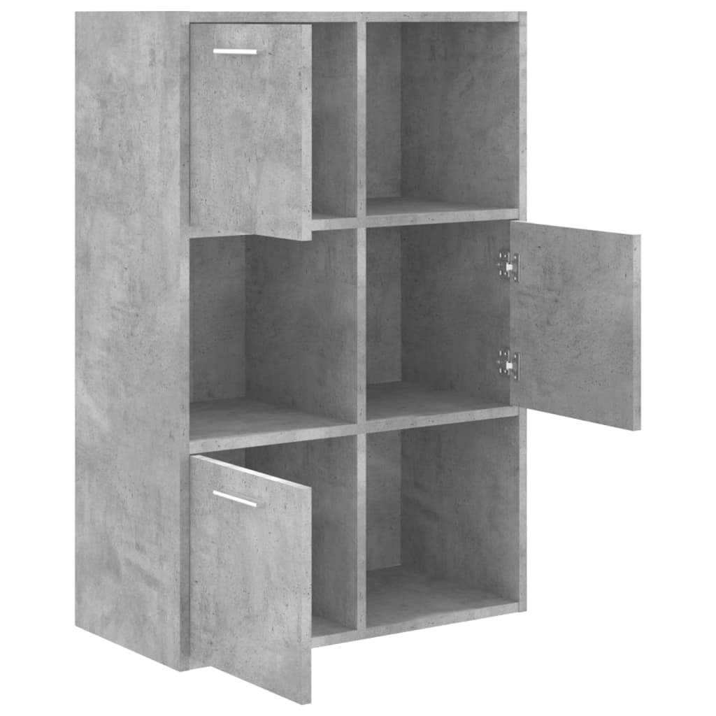 vidaXL Ormarić za pohranu siva boja betona 60 x 29,5 x 90 cm drveni
