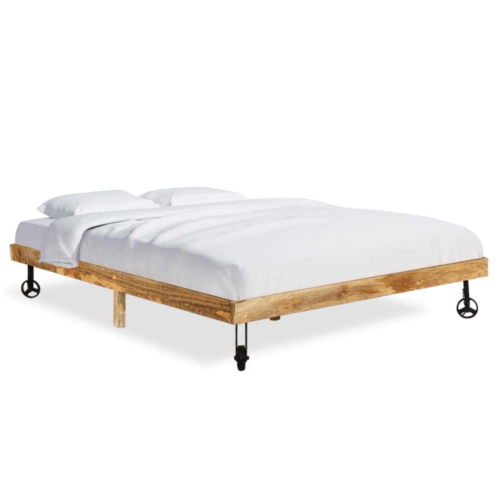 vidaXL Okvir za krevet od masivnog drva manga 200 x 200 cm
