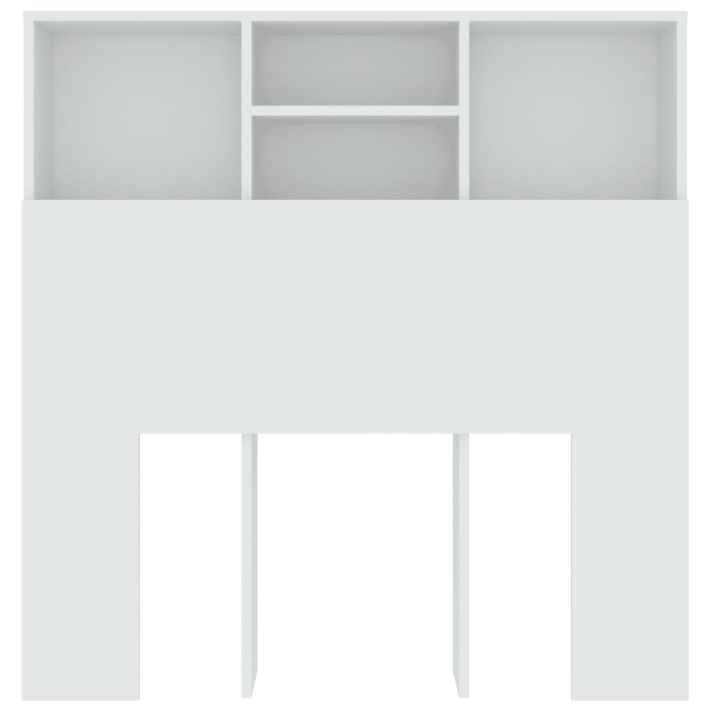vidaXL Uzglavlje s ormarićem bijelo 100 x 19 x 103,5 cm