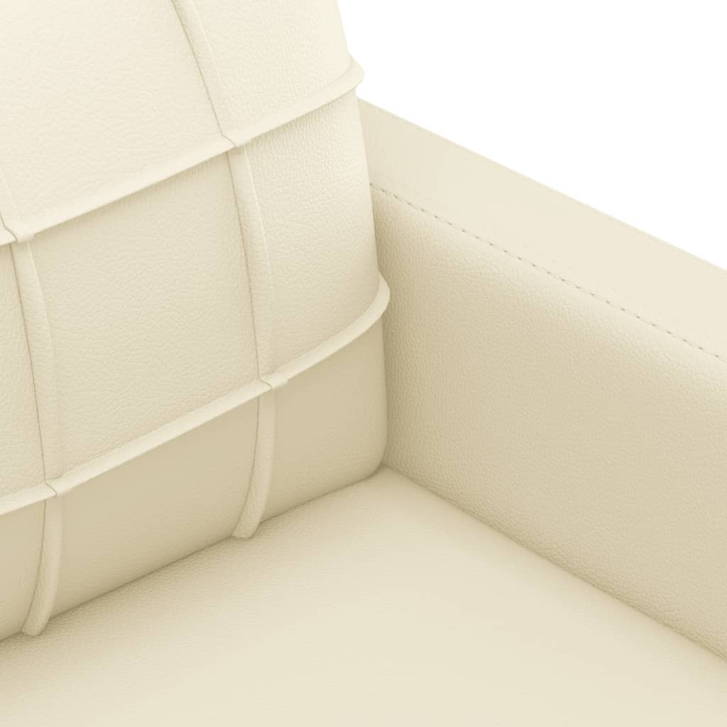 vidaXL 2-dijelni set sofa s jastucima krem od umjetne kože