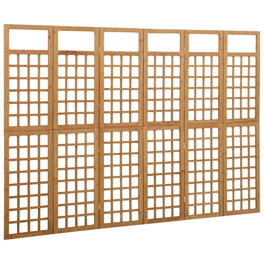 vidaXL Sobna pregrada / rešetka sa 6 panela od jelovine 242,5 x 180 cm