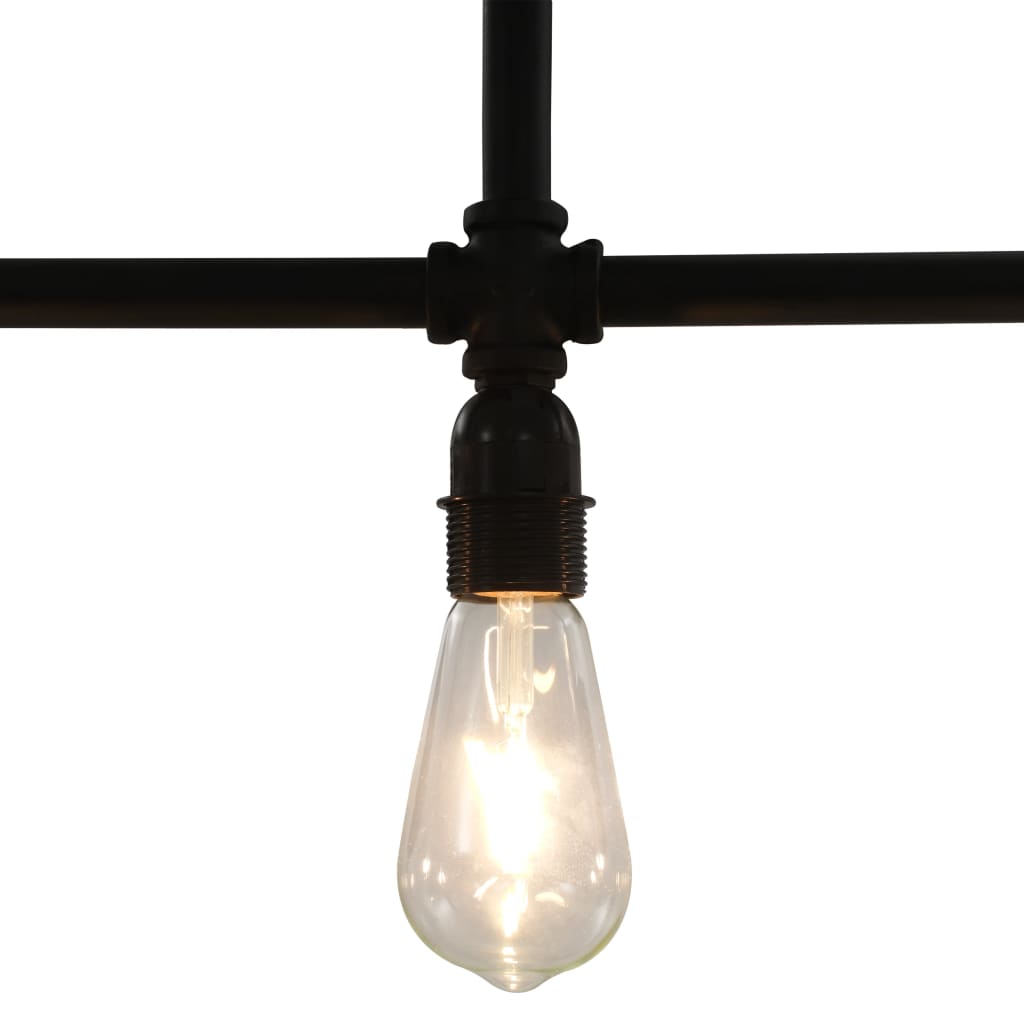 vidaXL Stropna svjetiljka crna 3 x žarulja E27