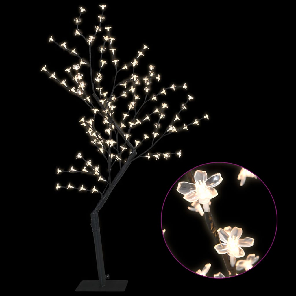vidaXL Božićno drvce sa 128 LED žarulja toplo bijelo svjetlo 120 cm