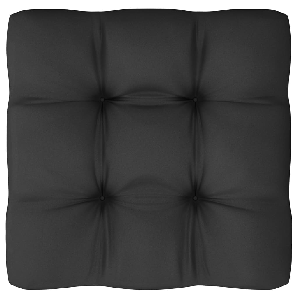 vidaXL 13-dijelna vrtna garnitura s jastucima crna od masivne borovine