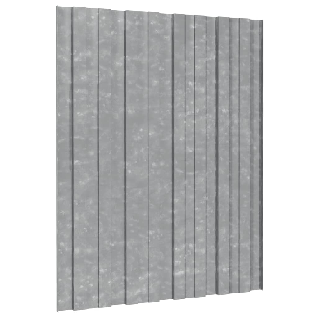 vidaXL Krovni paneli 12 kom od pocinčanog čelika srebrni 60 x 45 cm