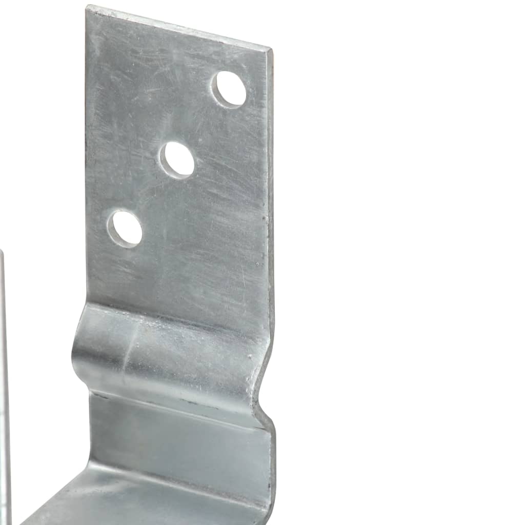 vidaXL Sidra za ogradu 6 kom srebrna 10 x 6 x 15 cm pocinčani čelik