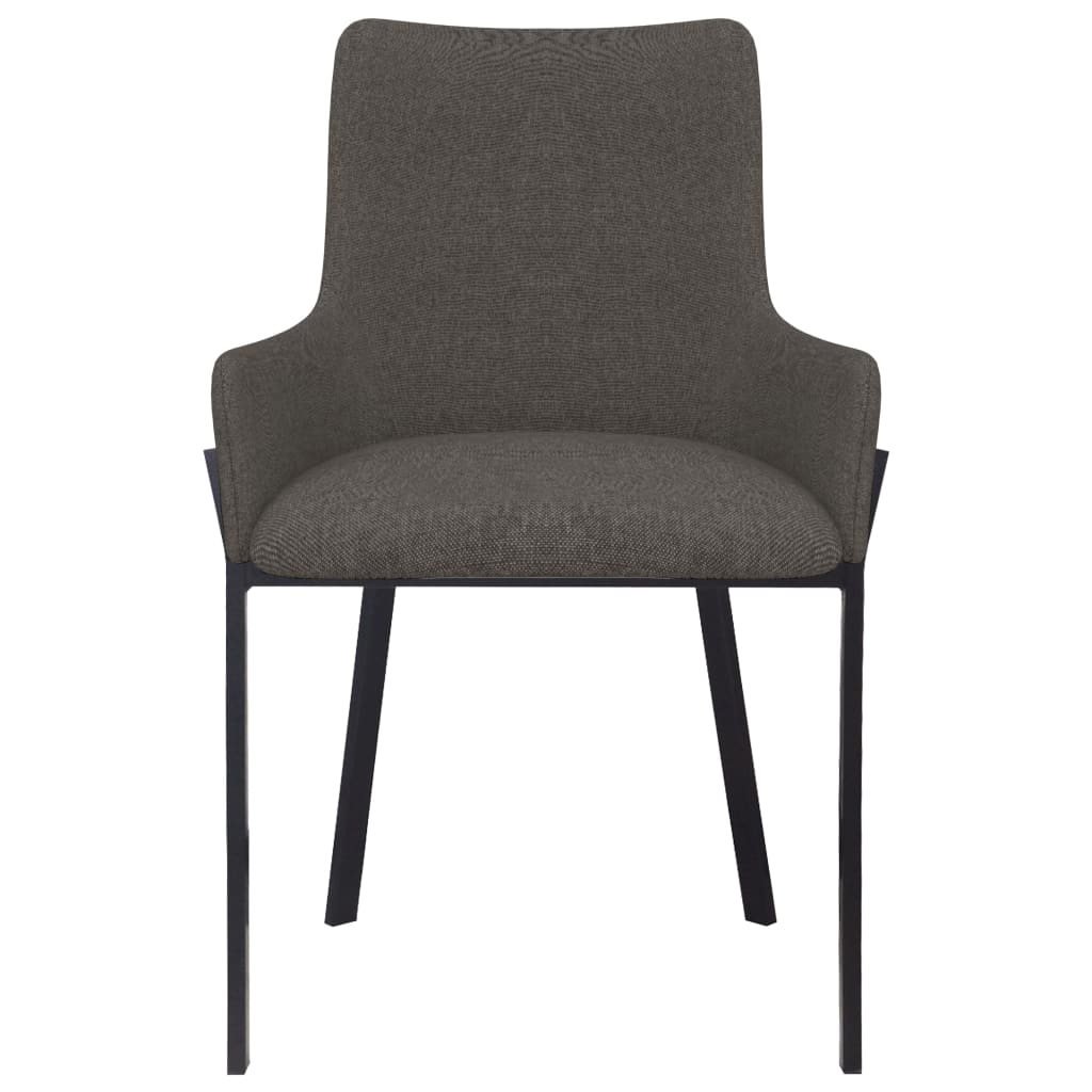 vidaXL Blagovaonske stolice od tkanine 4 kom smeđe-sive