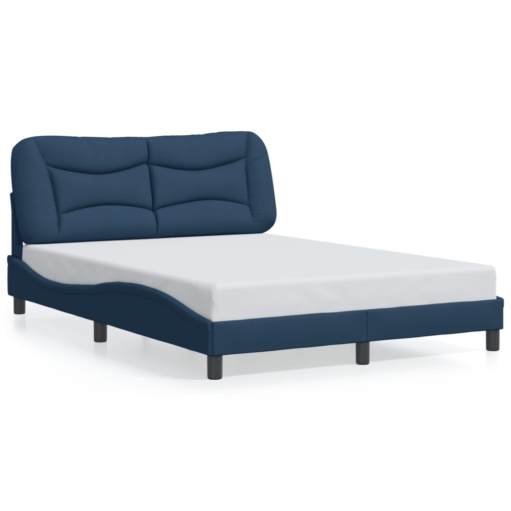 vidaXL Okvir kreveta s LED svjetlima plavi 120 x 200 cm od tkanine
