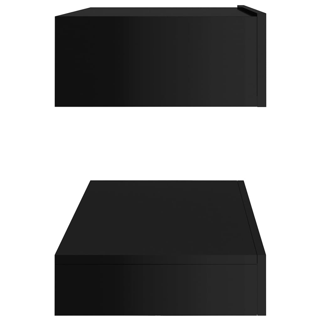 vidaXL TV ormarić s LED svjetlima visoki sjaj crni 90 x 35 cm