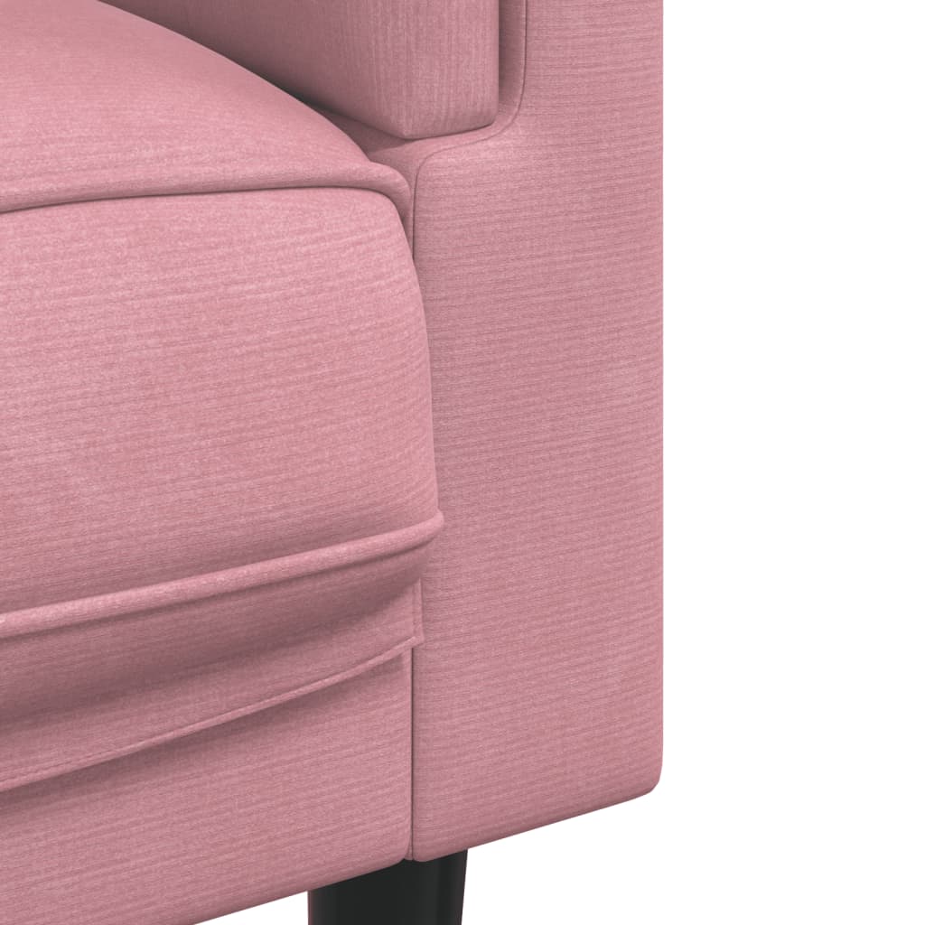 vidaXL Trosjed s jastucima ružičastog baršun