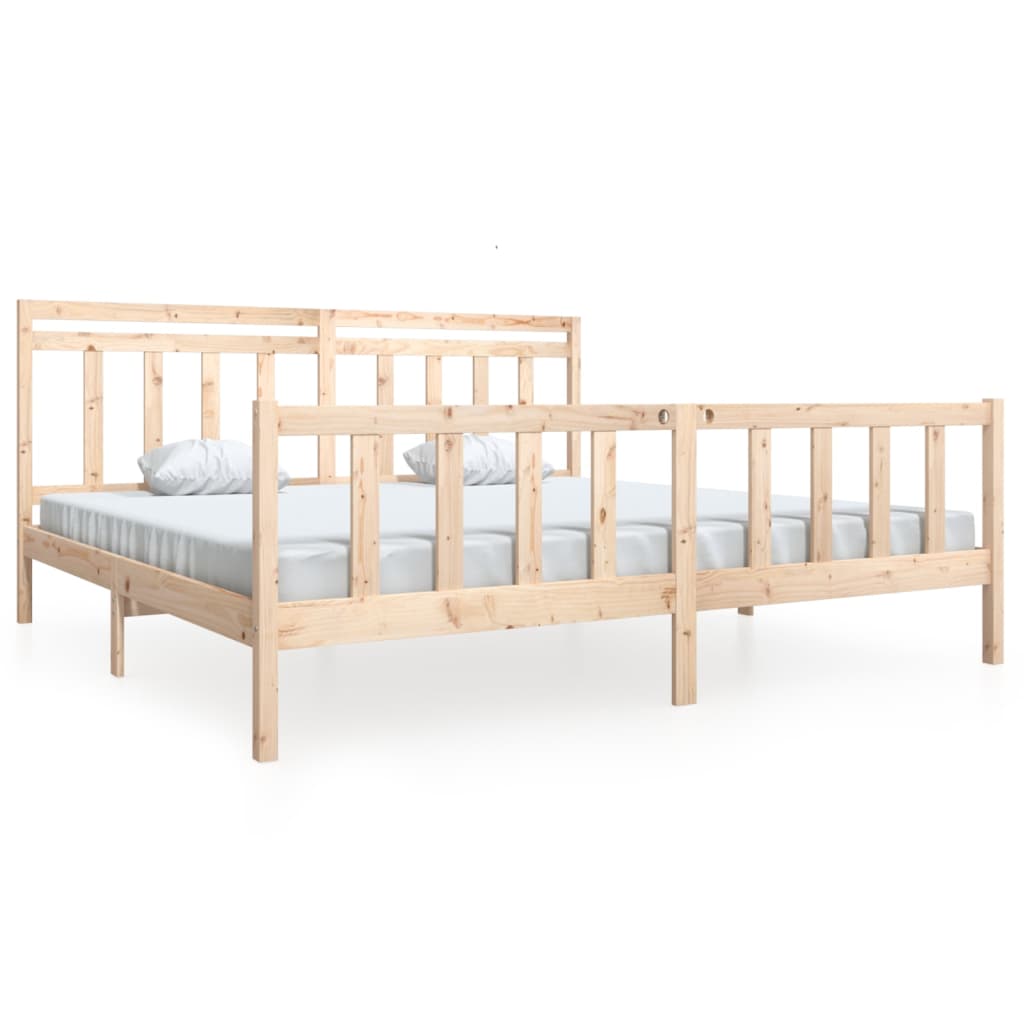 vidaXL Okvir za krevet od masivnog drva 200 x 200 cm