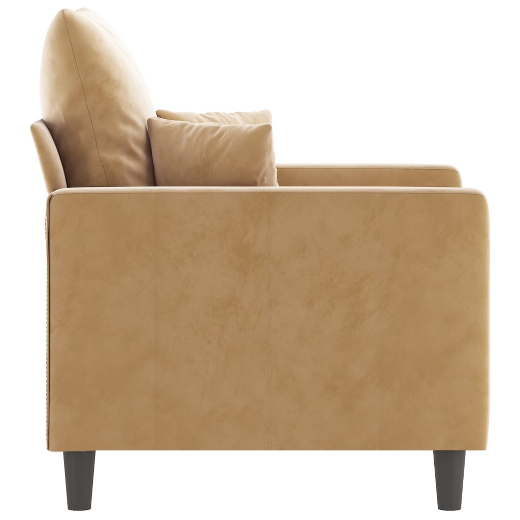 vidaXL Fotelja smeđa 60 cm baršunasta