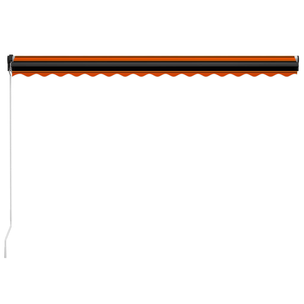 vidaXL Tenda na ručno uvlačenje 450 x 300 cm narančasto-smeđa