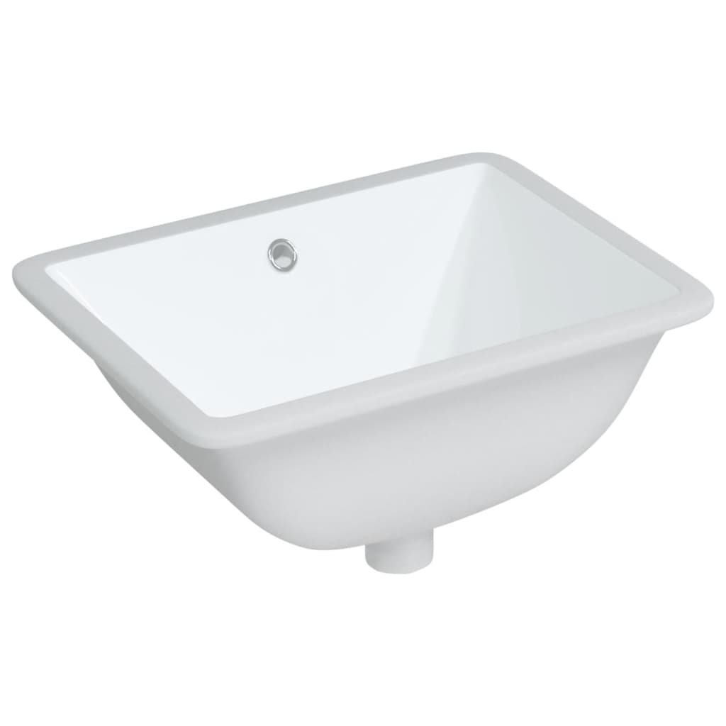 vidaXL Kupaonski umivaonik bijeli 47,5x35x19,5 cm pravokutni keramički