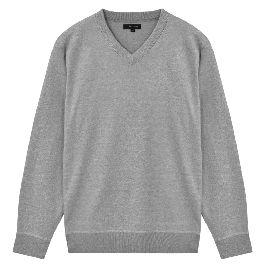 vidaXL Muški puloveri s V-izrezom 5 kom sivi XL