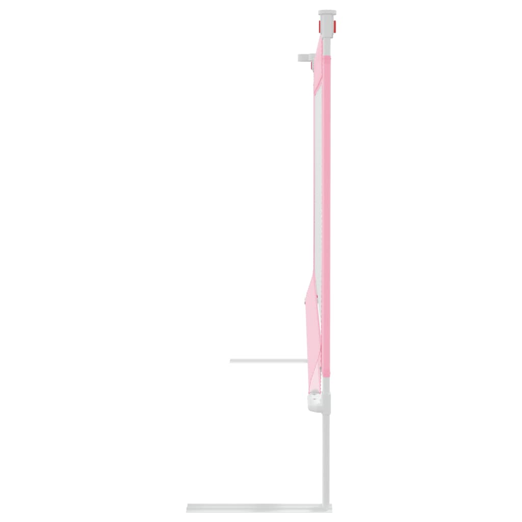 vidaXL Sigurnosna ograda za dječji krevet ružičasta 140x25 cm tkanina