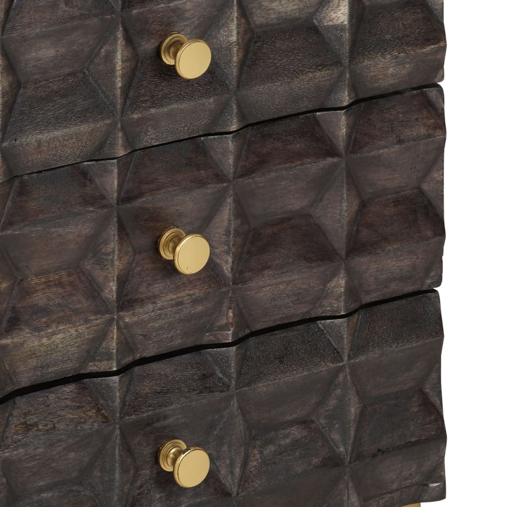 vidaXL Noćni ormarić crni 40 x 30 x 50 cm od masivnog drva manga