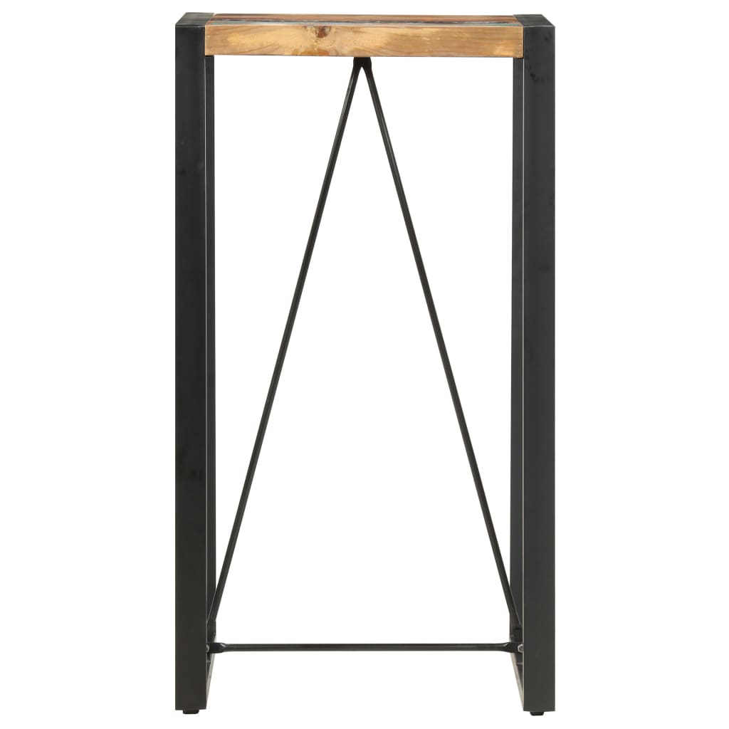 vidaXL Barski stol od masivnog obnovljenog drva 60 x 60 x 110 cm
