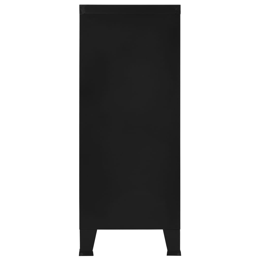 vidaXL Industrijski sanduk za pohranu crni 90 x 40 x 100 cm čelični
