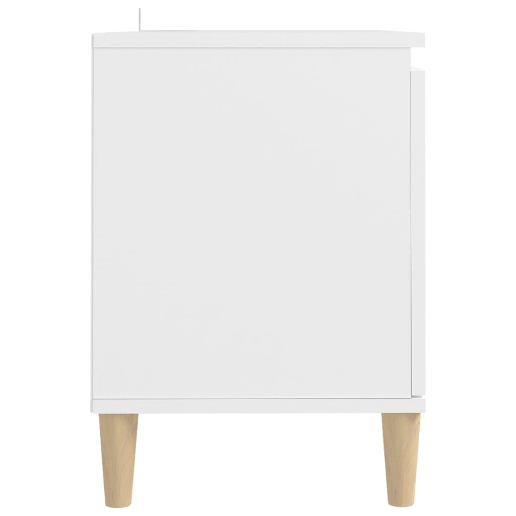 vidaXL TV ormarić s nogama od masivnog drva bijeli 103,5 x 35 x 50 cm