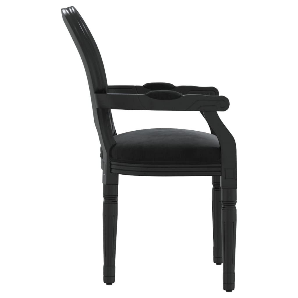 vidaXL Blagovaonska stolica crna 54 x 56 x 96,5 cm baršunasta