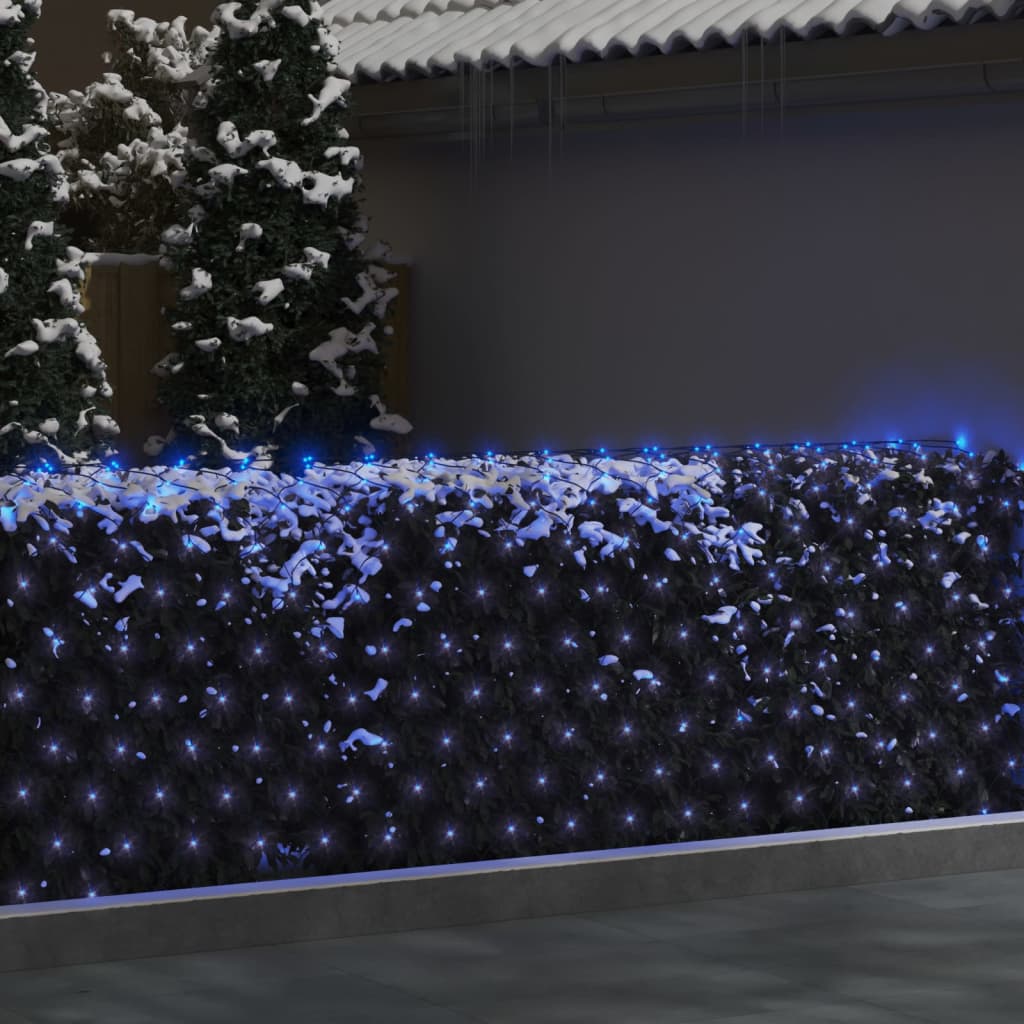 vidaXL Božićna svjetlosna mreža svjetloplava 4 x 4 m 544 LED