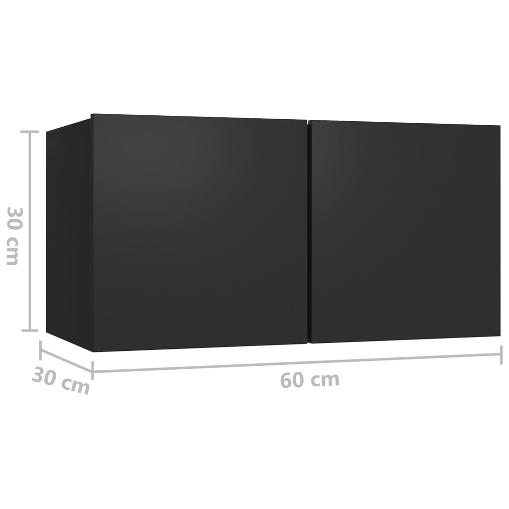 vidaXL Viseći TV ormarić crni 60 x 30 x 30 cm