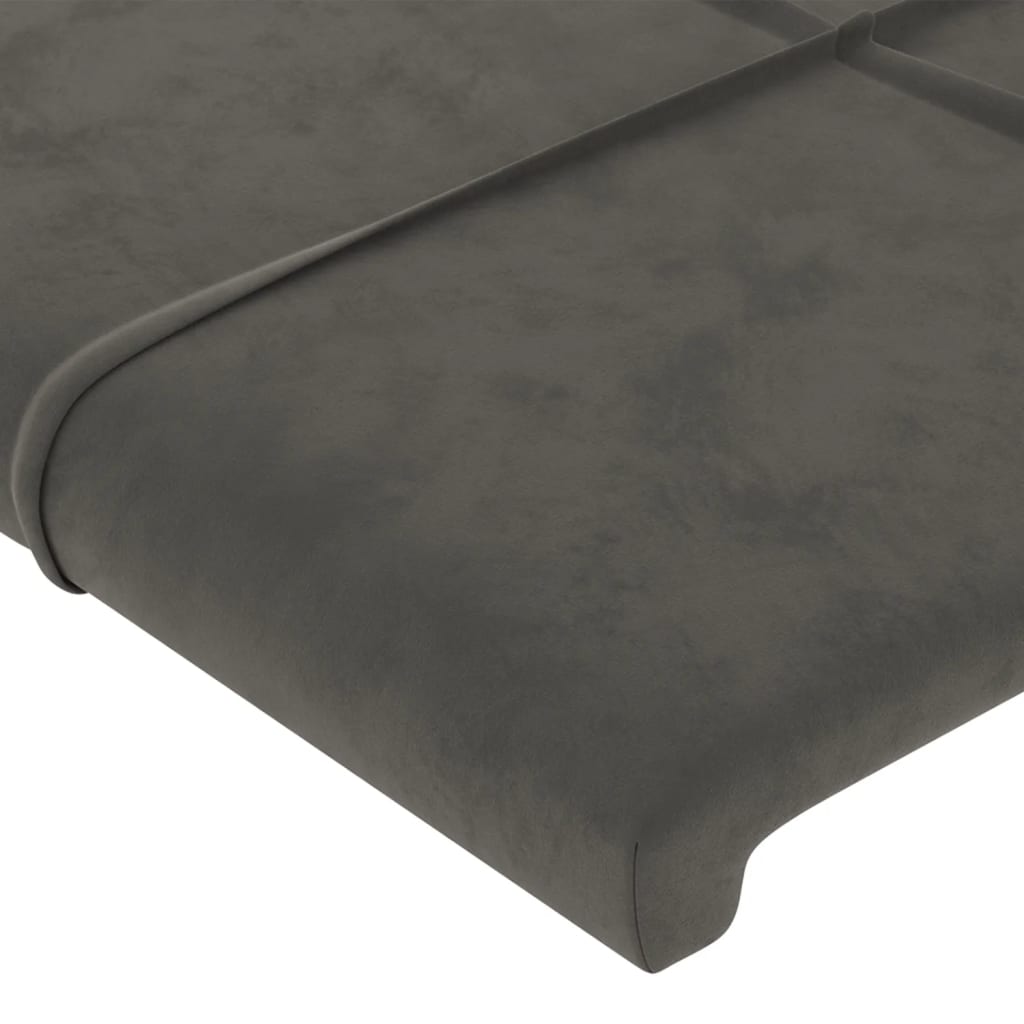 vidaXL Okvir za krevet s uzglavljem tamnosivi 200x200 cm baršunasti