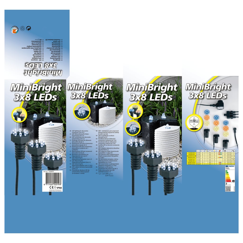 Ubbink podvodna svjetiljka za ribnjak MiniBright 3 x 8 LED 1354019
