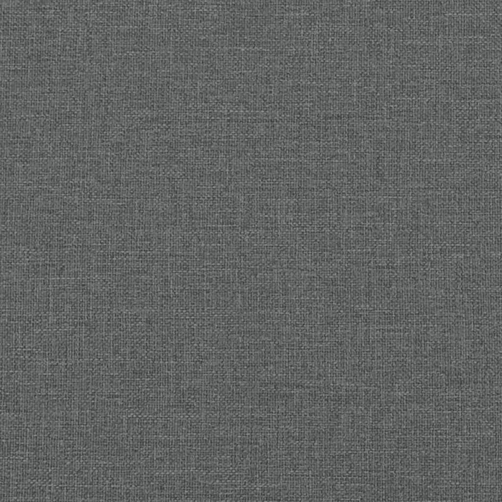 vidaXL Trosjed s tabureom tamnosivi 180 cm od tkanine