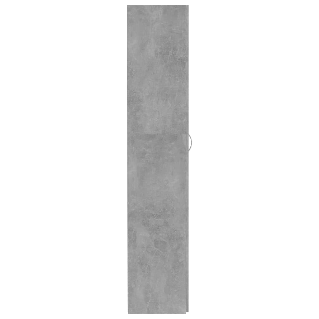vidaXL Ormarić za pohranu siva boja betona 80 x 35,5 x 180 cm iverica