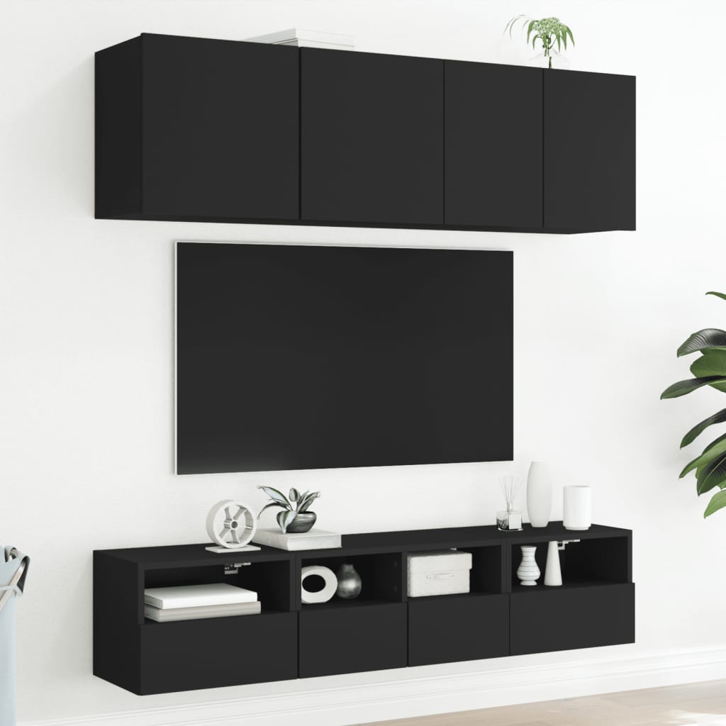 vidaXL Zidni TV ormarić crni 40 x 30 x 30 cm od konstruiranog drva
