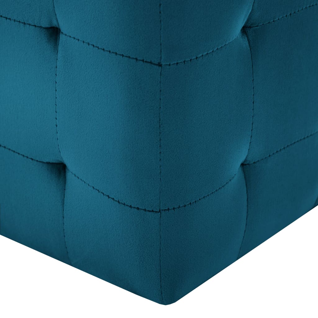 vidaXL Tabure 2 kom plavi 30 x 30 x 30 cm od baršunaste tkanine