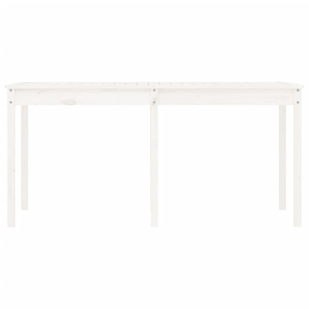 vidaXL Vrtni stol bijeli 159,5 x 82,5 x 76 cm od masivne borovine