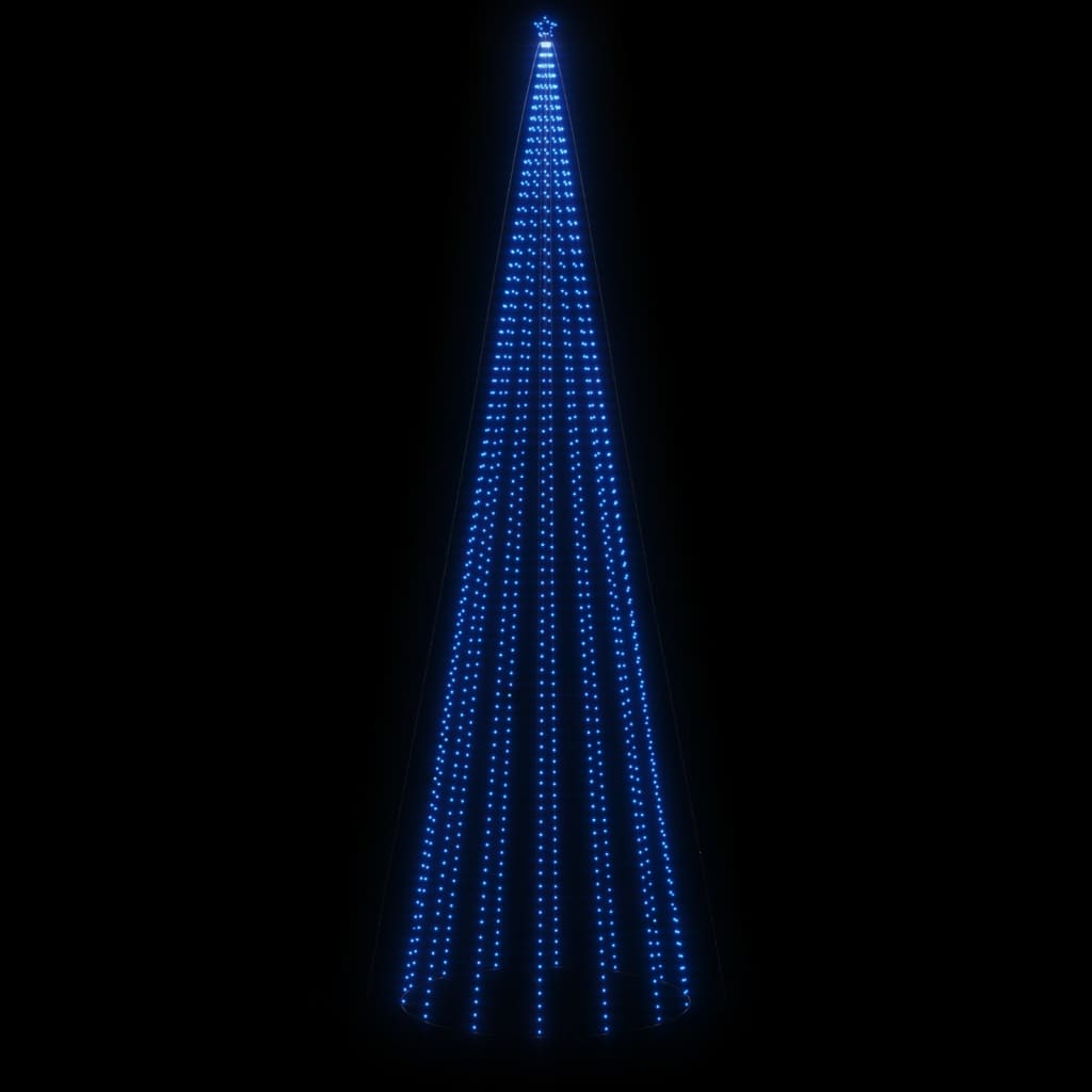 vidaXL Stožasto božićno drvce hladno plavo 1134 LED žarulje 230x800 cm