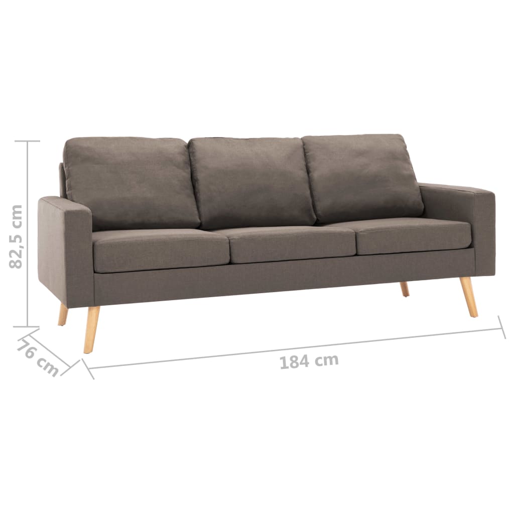 vidaXL 2-dijelni set sofa od tkanine smeđe-sivi