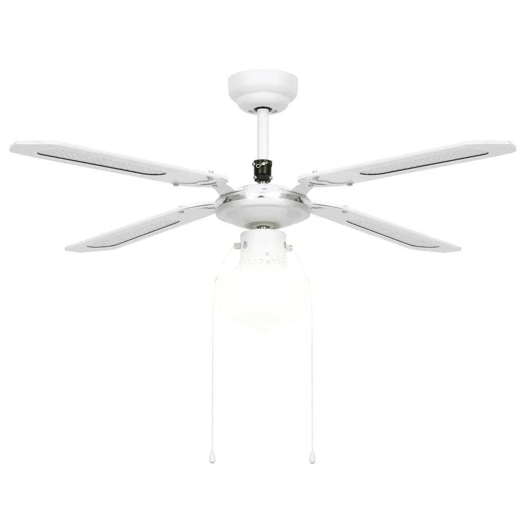 vidaXL Stropni ventilator sa svjetlom 106 cm bijeli