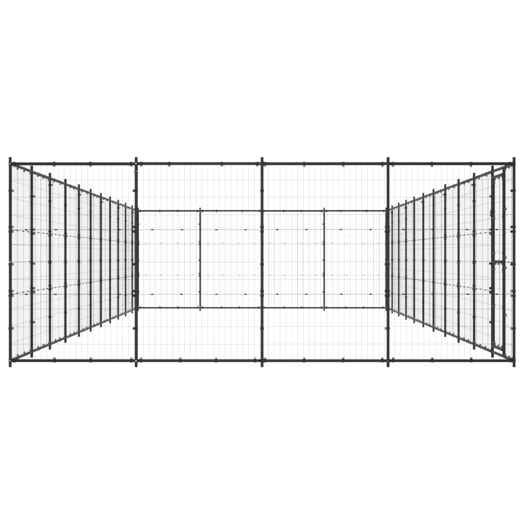 vidaXL Vanjski kavez za pse čelični 53,24 m²