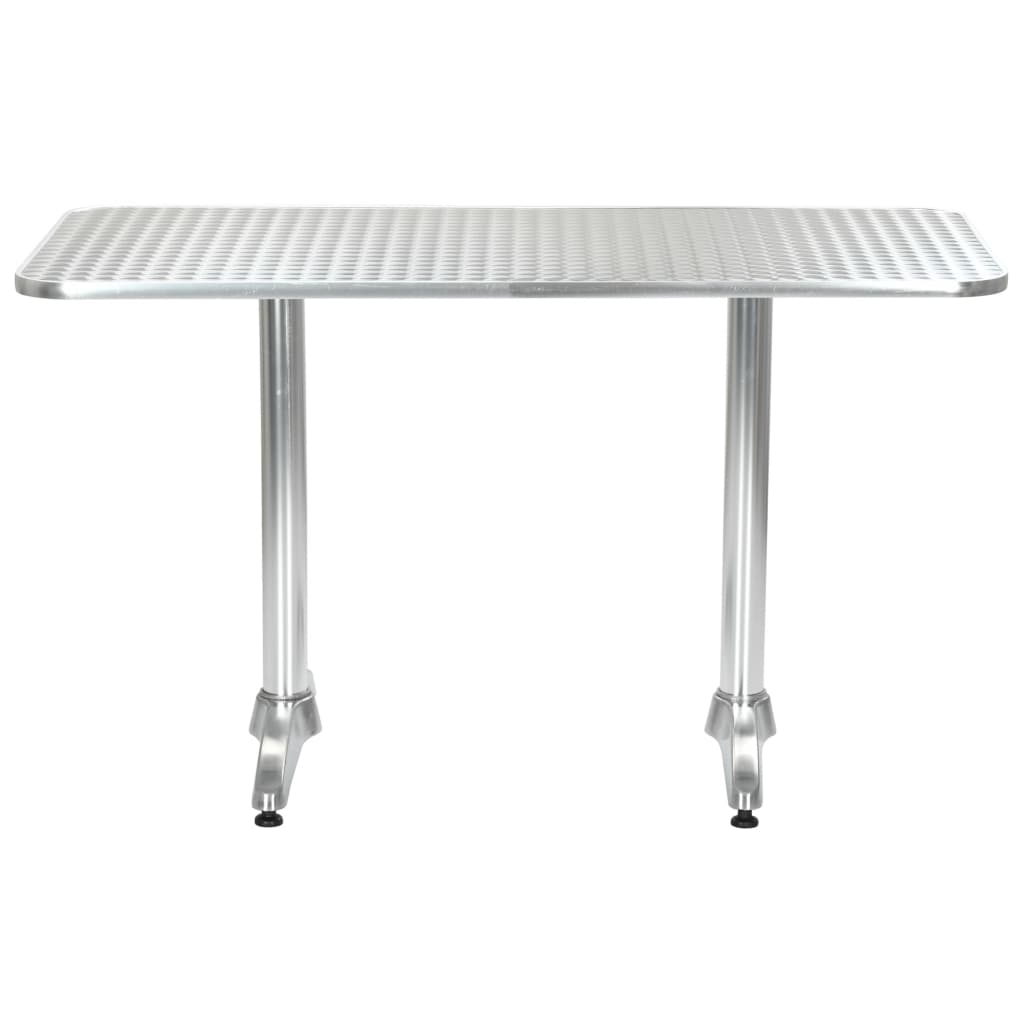 vidaXL Vrtni stol srebrni 120 x 60 x 70 cm aluminijski