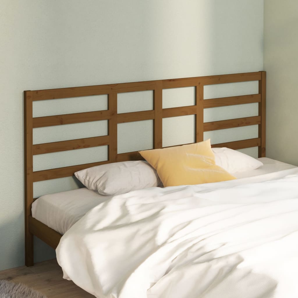 vidaXL Uzglavlje za krevet boja meda 206 x 4 x 104 cm masivna borovina