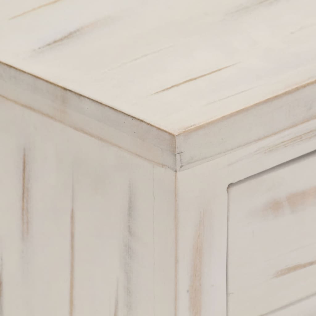 vidaXL Noćni ormarić bijeli 40 x 30 x 50 cm od masivnog drva manga