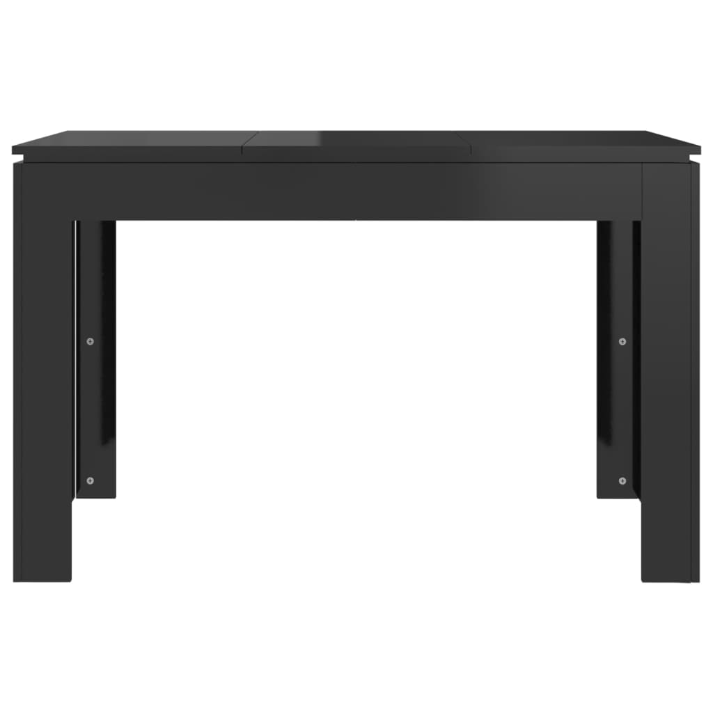 vidaXL Blagovaonski stol visoki sjaj crni 120 x 60 x 76 cm od iverice