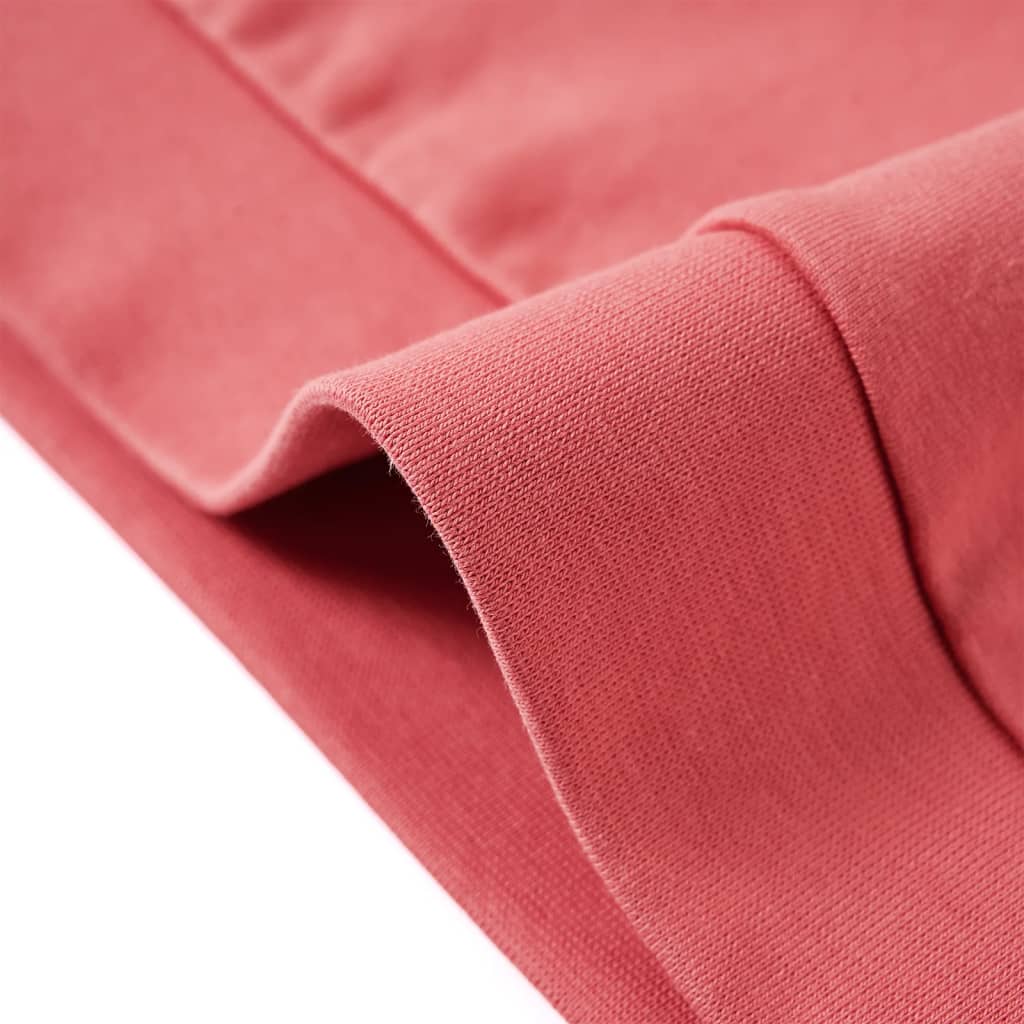 Dječja topla majica starinska ružičasta boja 92