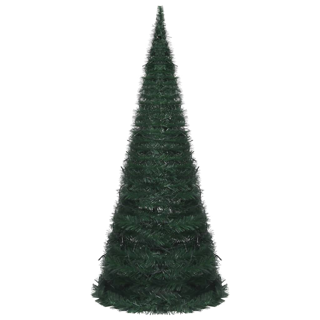 vidaXL Prigodno osvijetljeno umjetno božićno drvce zeleno 210 cm