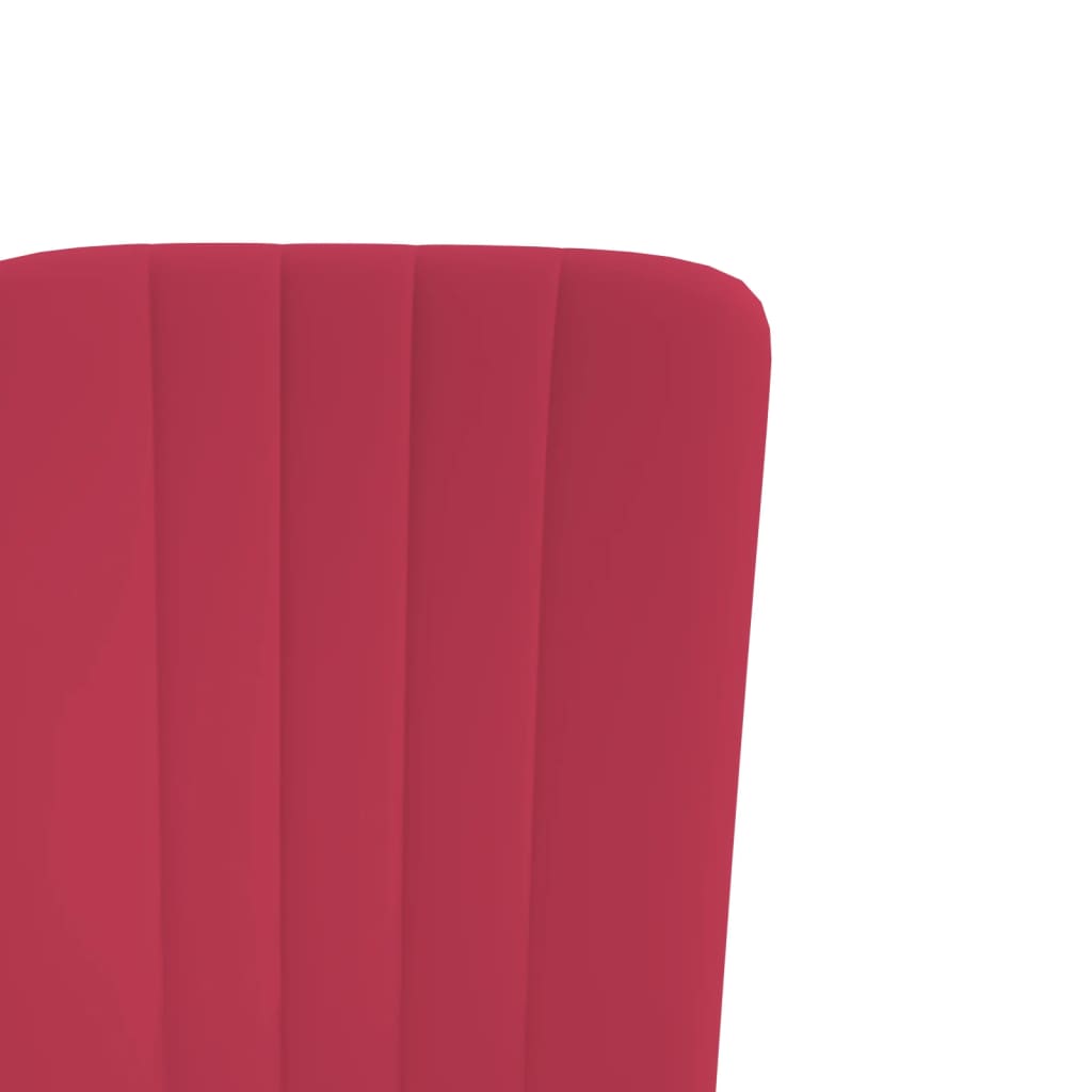 vidaXL Blagovaonske stolice 4 kom crvena boja vina baršunaste