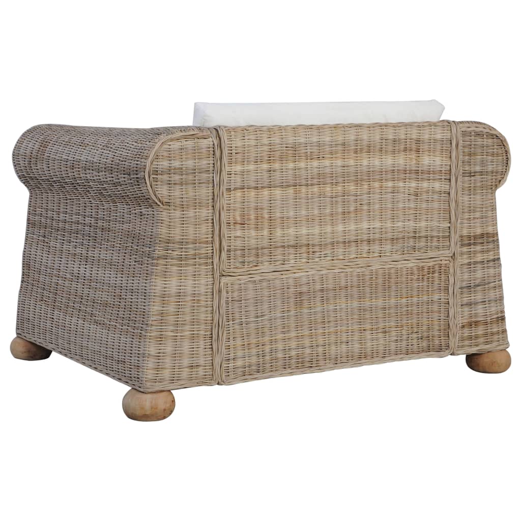 vidaXL 2-dijelni set sofa od prirodnog ratana s jastucima